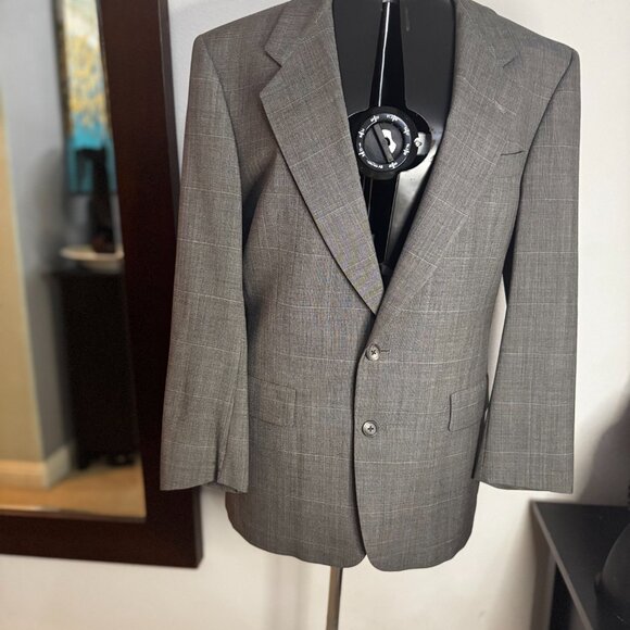 Vintage Hart Schaffner Marx Plaid Suit Jacket – Made in USA, Size 40R - Picture 2 of 7